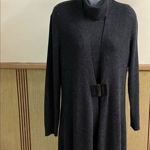 Gorgeous cashmere charcoal gray sweater set